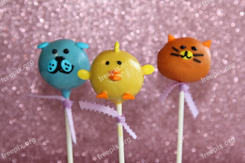 Cake Pops Pop Sweet Dessert Animals