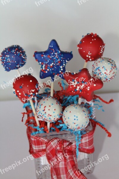 Fourth Of July July 4th Celebrate Sweets Cake Pops