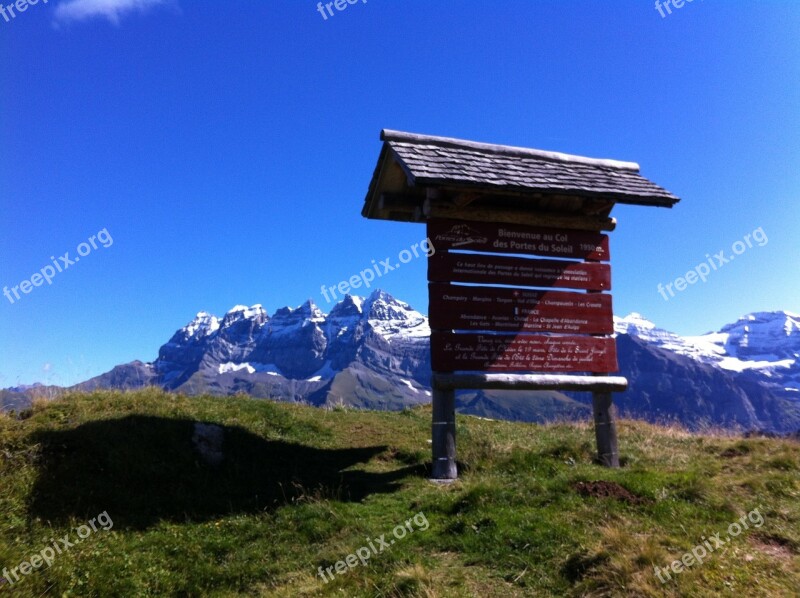 Mountain Landscape Switzerland Mountains Dents Du Midi