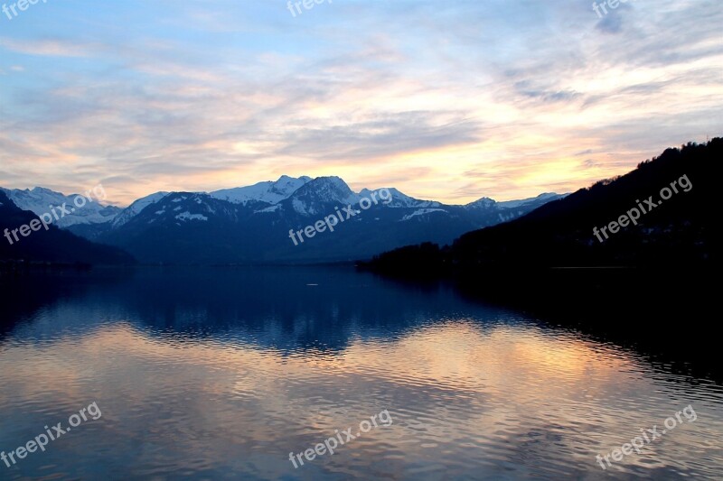 Lake Landscape Clouds Sky Cloud