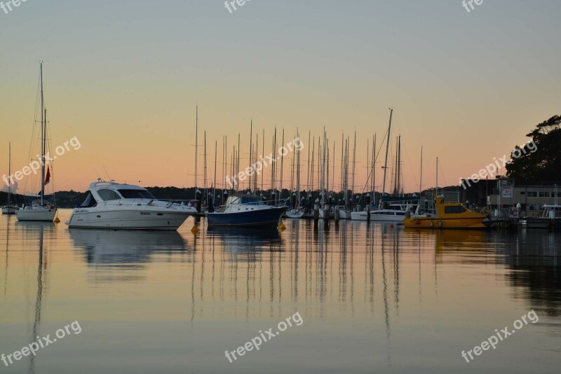 Spit Bridge Sydney Australia Dawn Boats