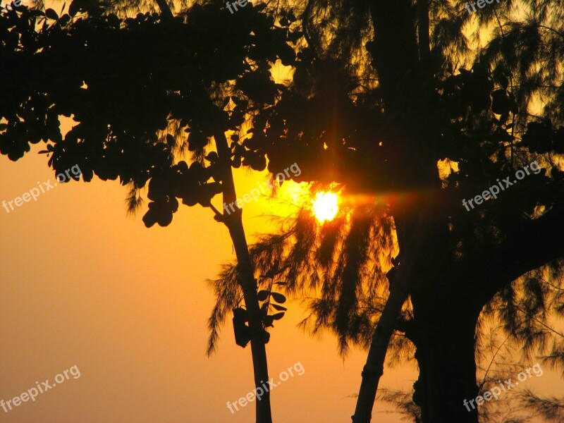 Sunset Evening Sky Thailand Free Photos