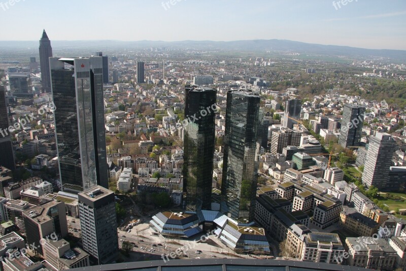 Frankfurt City Skyline Architecture Free Photos