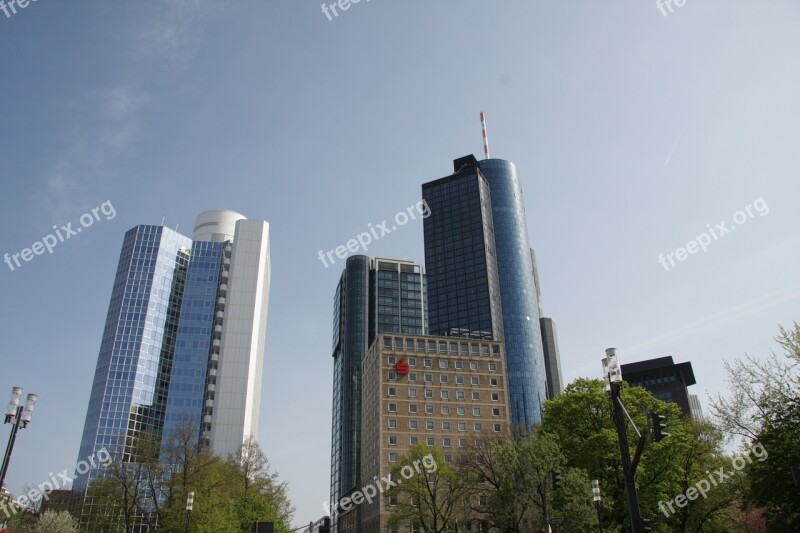 Frankfurt City Skyline Architecture Free Photos