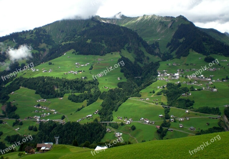 Großwalsertal Vorarlberg Austria Alpine Landscape