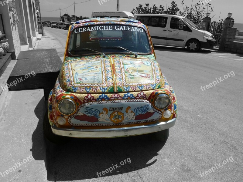 Car Colored Sicily Free Photos