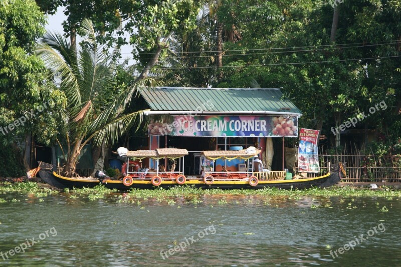 India Kerala Boat Canoe Ice Cream