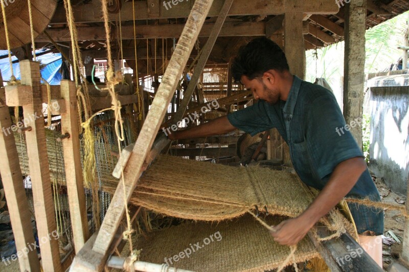 Weaving Hand Loom Loom Worker Rural Worker