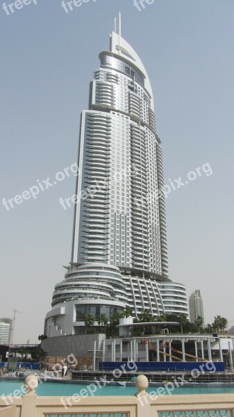 Skyscraper Building Dubai Sky Blue