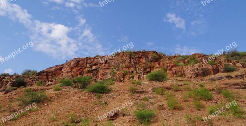 Badami Rocks Sandstone Craggy Crags