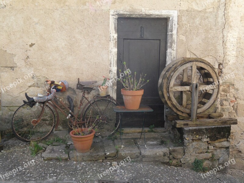 Village Medieval Artist Bike Free Photos