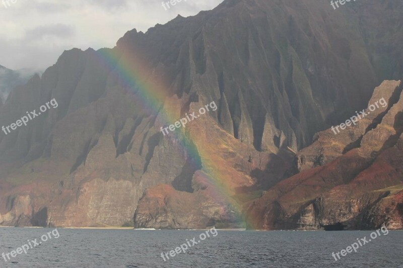 Hawaii Kauai Rainbow Nature Landscape