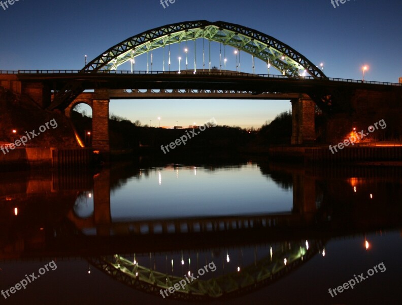 Wear Bridge Sunderland Night Scenic