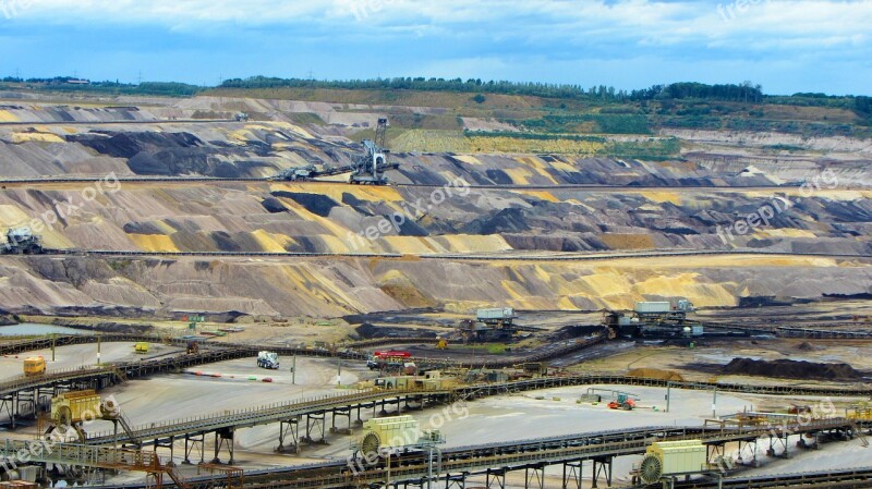 Open Pit Mining Inden Raw Materials Hard Coal Free Photos