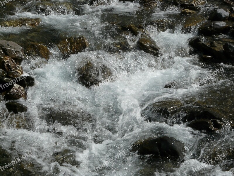 Torrent Water Mountain Nature Alps