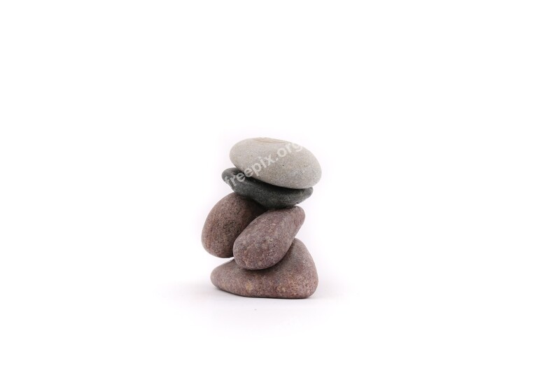 The Stones Stone On A White Background Zen Meditation