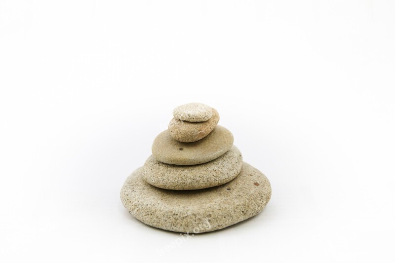 The Stones Stone On A White Background Zen Meditation