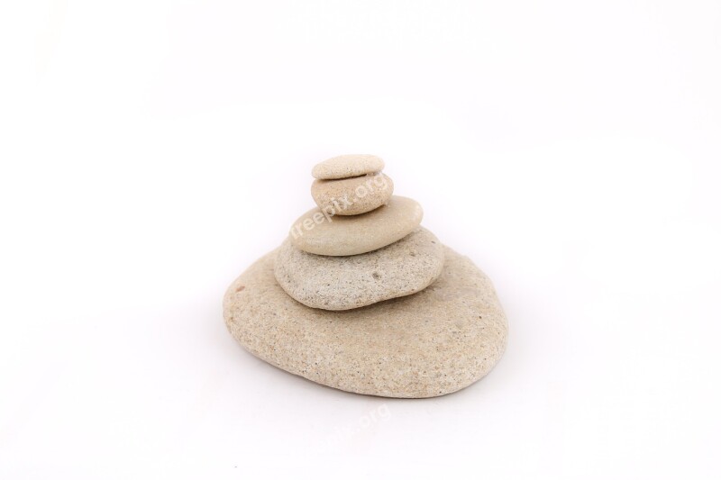 The Stones Stone On A White Background Zen Meditation