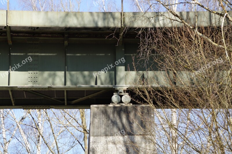 Railway Bridge Bridge Piers Pillar Construction