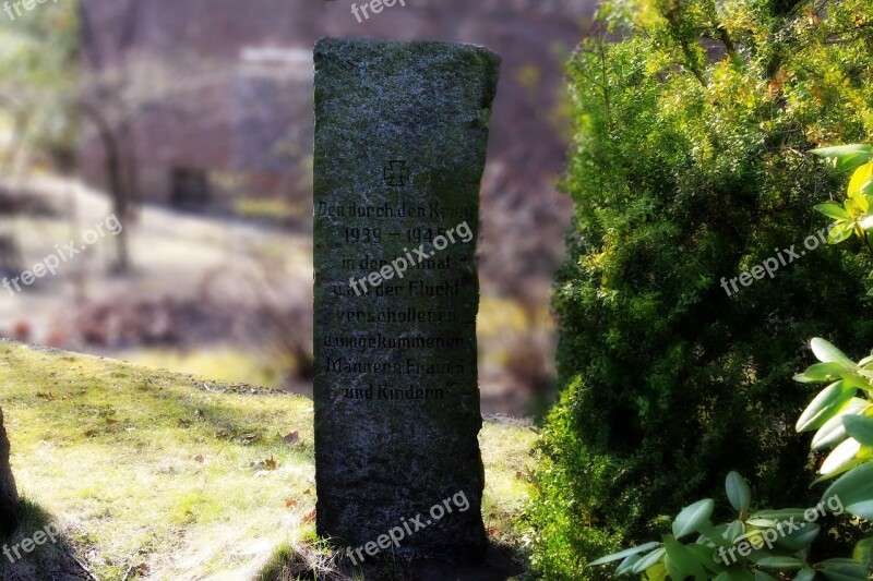 Memorial Stone World War Ww2 Wwii Fallen