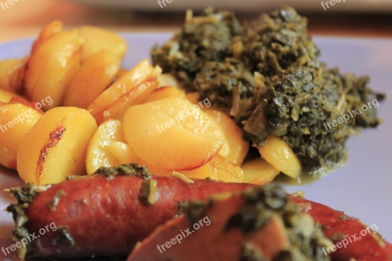 Kale Sausage Potatoes Eat Main Course