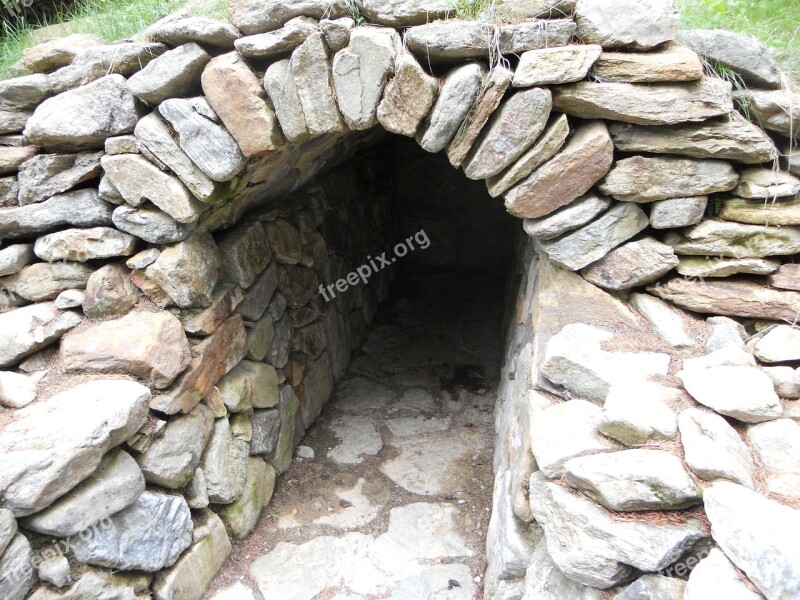 Tunnel Bunker Mountains Rock Stones