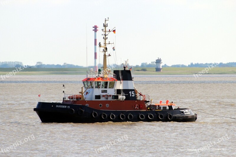 Tug Ship Schleppdampfer Elbe Boat