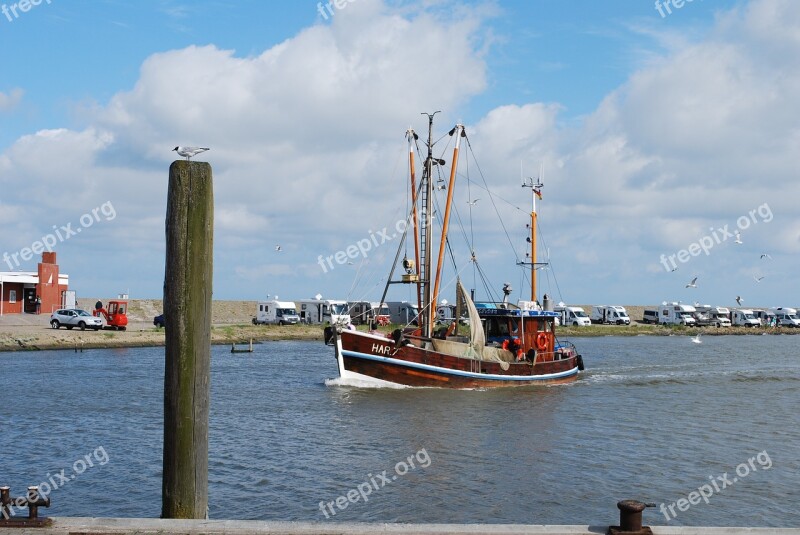 Lake Sea Port Harlesiel Fishing Boat