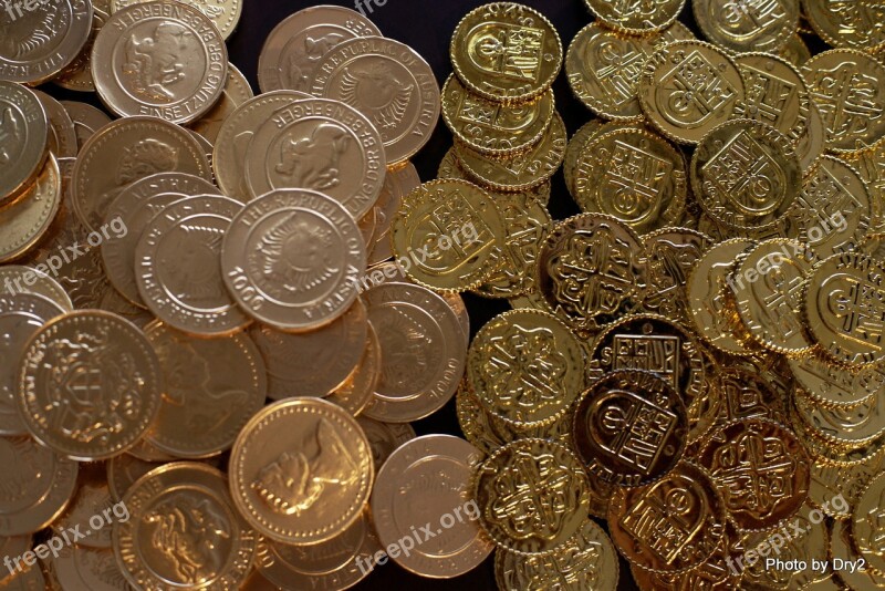 Bitcoin Coins Gold Money Currency