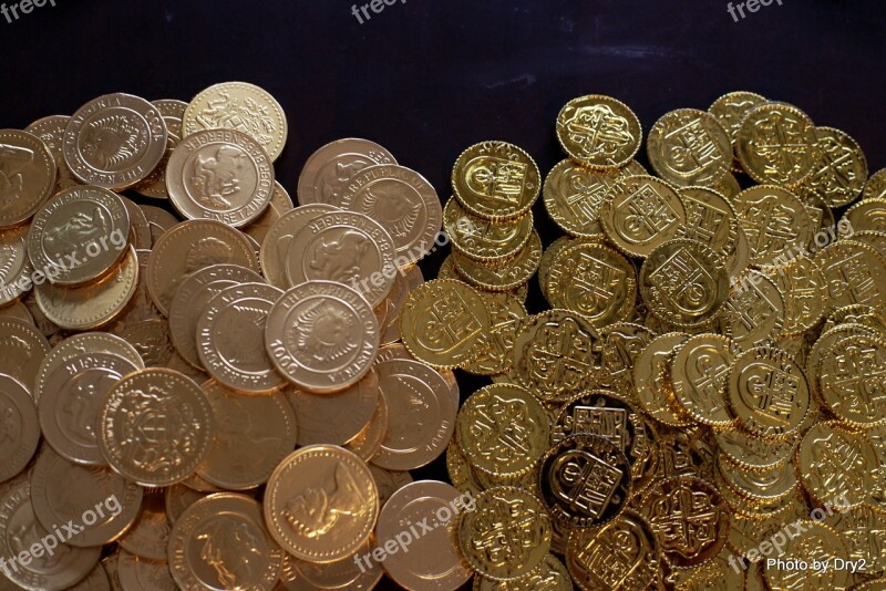 Bitcoin Coins Gold Money Currency