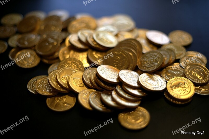 Bitcoin Coins Gold Money Currency