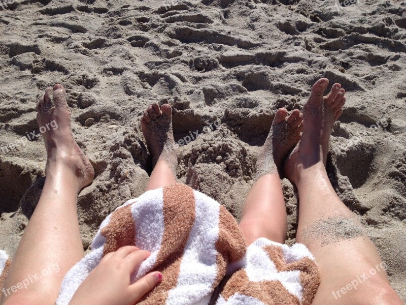 Beach Feet Beach Feet Summer Mother Child