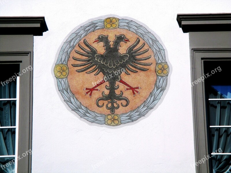 Architecture Historic Center Mural Coat Of Arms Adler