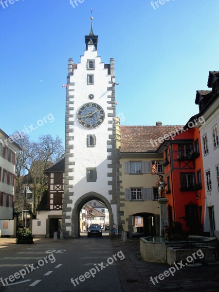 Historic Center Tower Seal Tower City Gate Diessenhofen