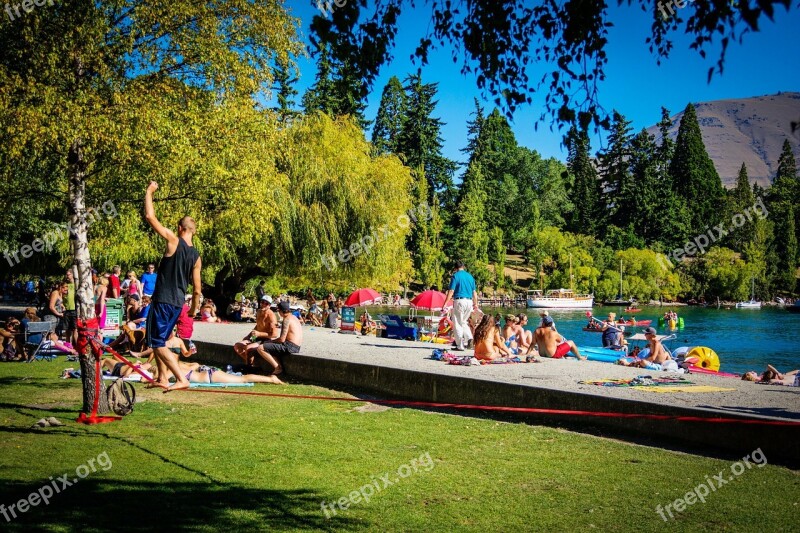 Queenstown Beach New Zealand Landscape Outside