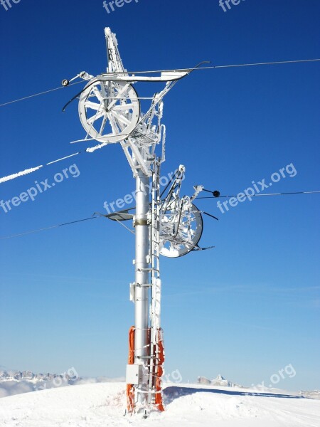 Ski Lift Alps Snow Summit France