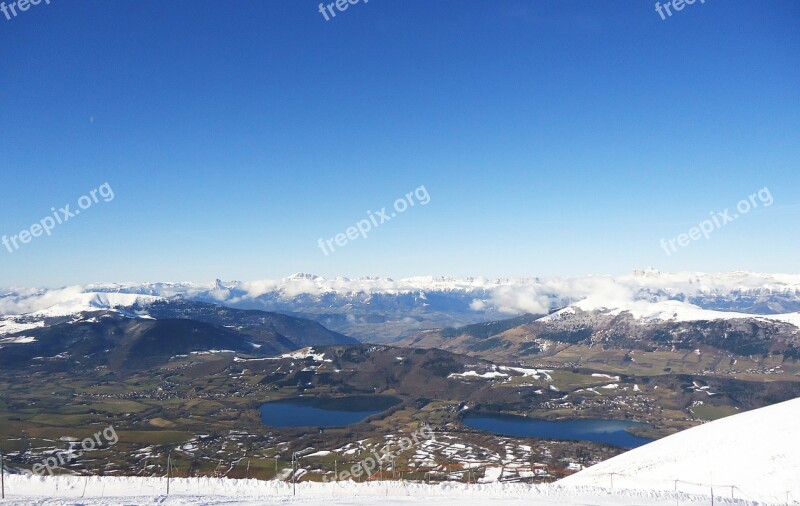 Panorama Alps France Landscape Snow