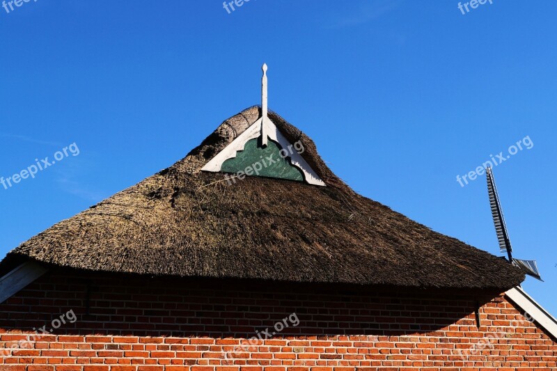 Old Fehnhaus Gable Thatched Cover East Frisia Museum