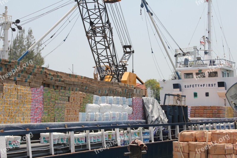 Surabaya Port Java Ships Free Photos