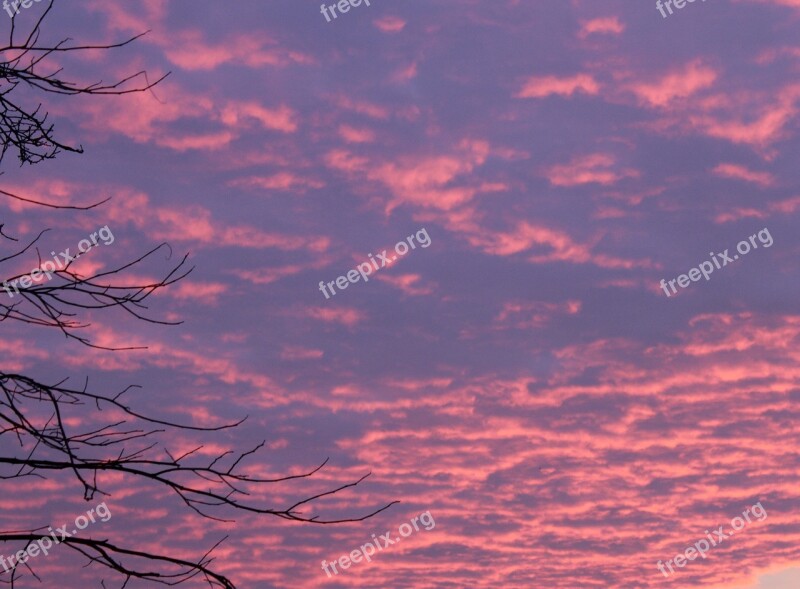 Sunrise Morgenrot Skies Bright Red Free Photos