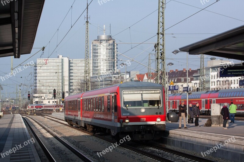 Railway Station S Bahn Red Tracks Track