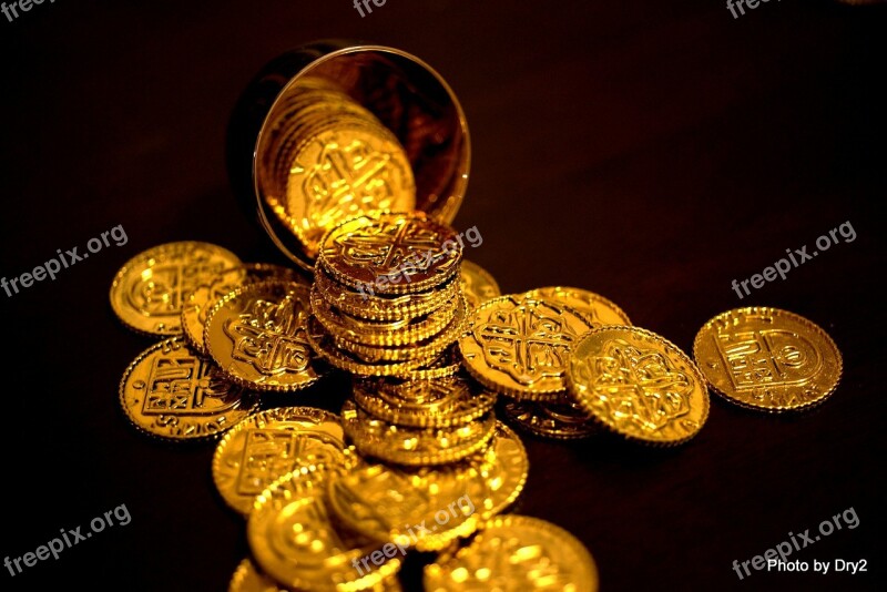 Bitcoin Coins Gold Money Currency