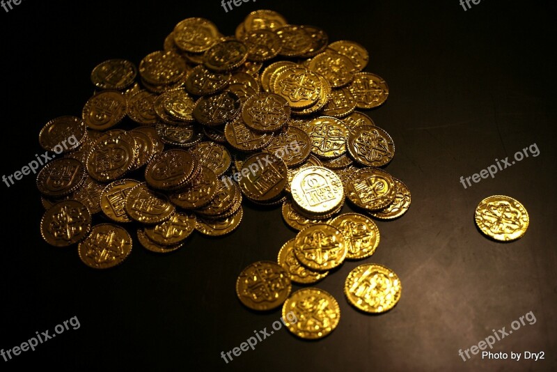 Bitcoin Coins Gold Money Currency