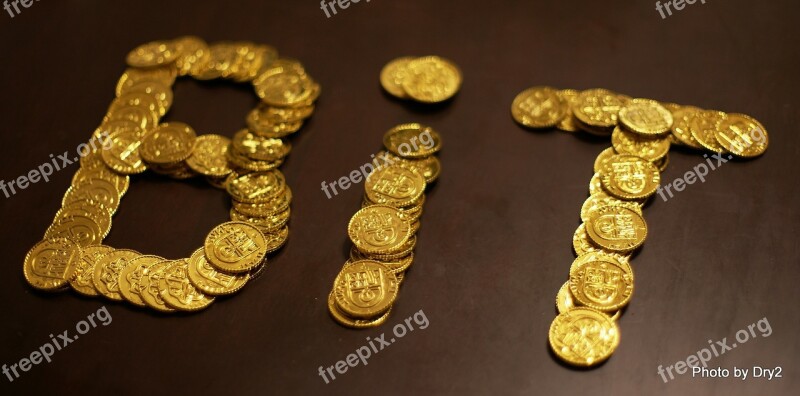 Bitcoin Coins Gold Money Currency