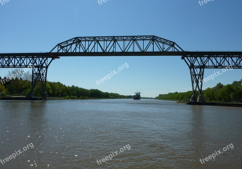 Bridge Hochdonn Railway Bridge Waters Nok