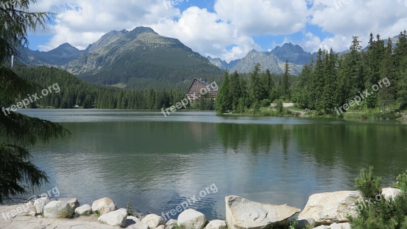 Pleso Tatras Lake Mountains Free Photos