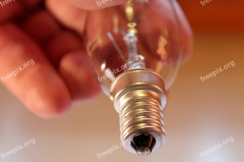 Light Bulb Light Bulbs Hand Finger Bulbs