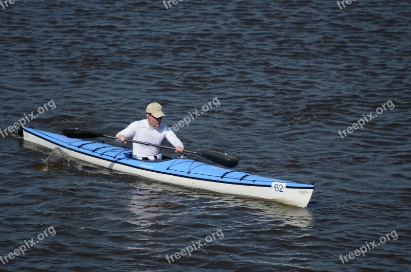 Kayak Rafting Canoe Man Boat