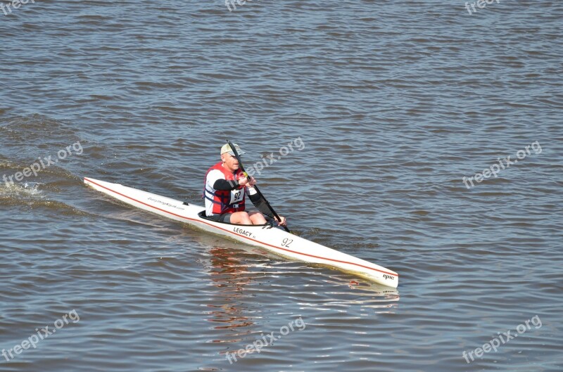 Kayak Ocean Rafting Canoe Man