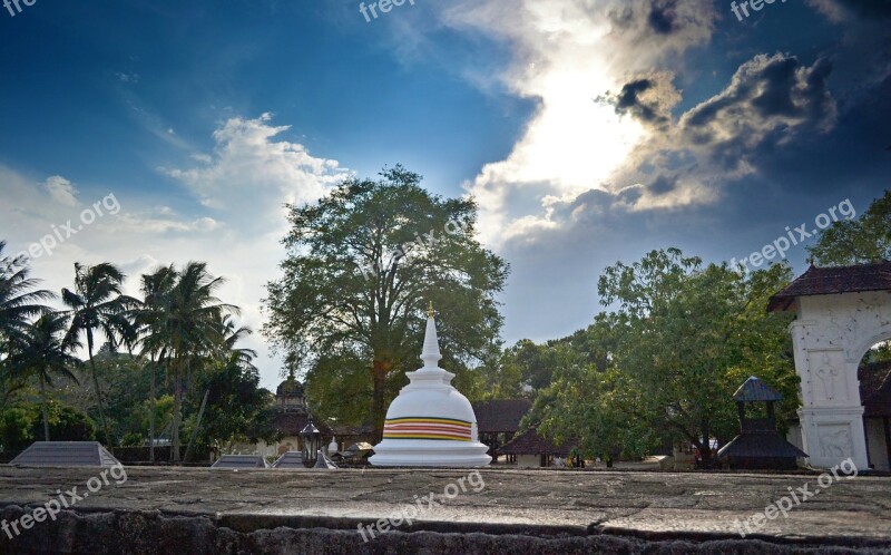 Buddhist Temple Temple Shrine Sri Lanka Ceylon